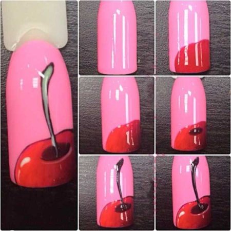 Пошаговое рисование на ногтях для начинающих