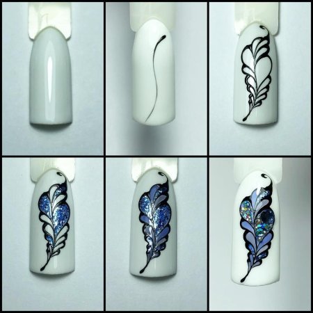 Рисование на ногтях пошагово