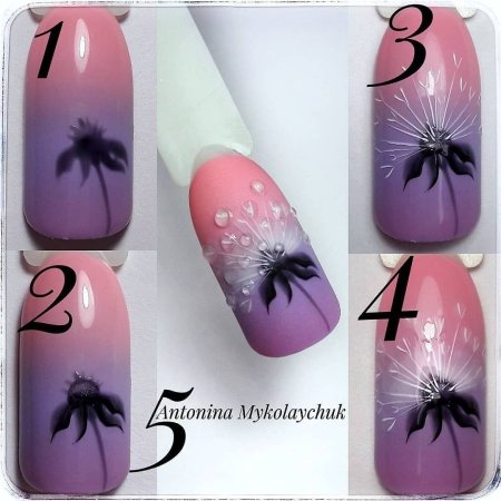 Узоры дотсом на ногтях схемы