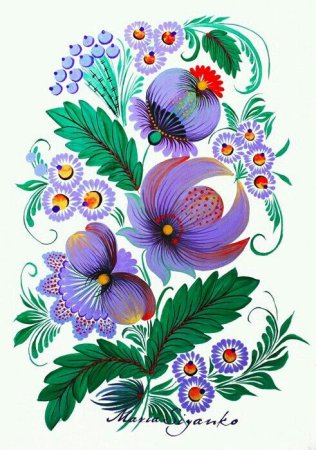 Петриковская роспись легкая