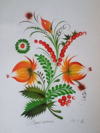 Петриковская роспись элементы