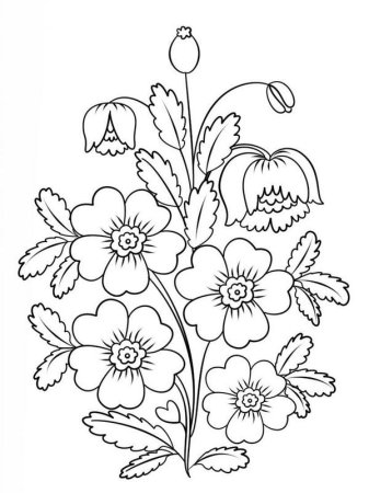 Цветочный орнамент для росписи по дереву