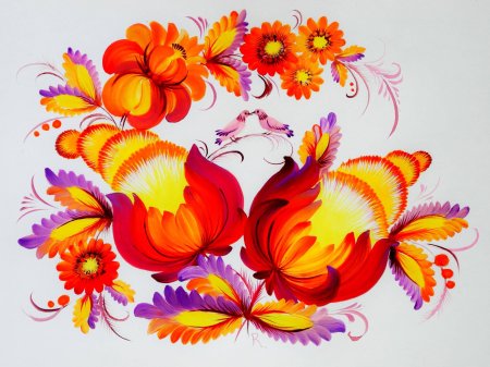 Кубанские узоры Петриковская роспись