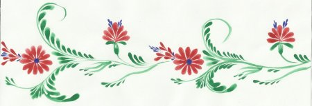 Петриковская роспись орнамент в полосе