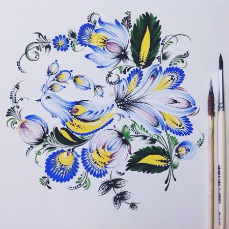 Петриковская роспись основные элементы