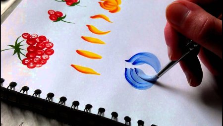 Узоры красками простые