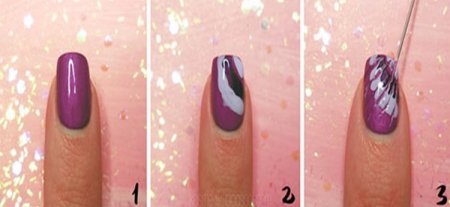 Рисунки лаком на ногтях для начинающих