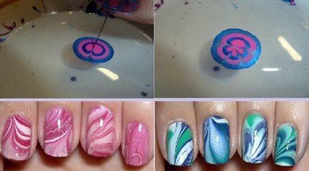 Рисунки на ногтях иголкой