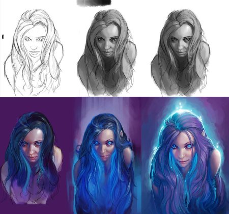 Рисование волос в диджитале