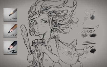 Рисование портрета на планшете