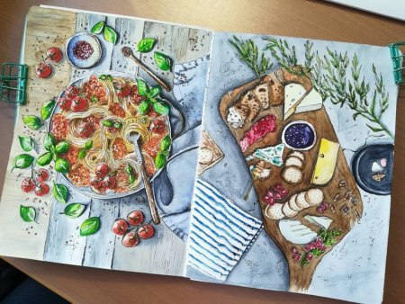 Скетчбук еда