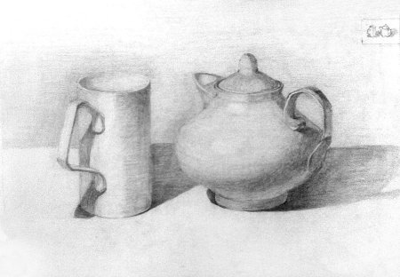 Чайник карандашом