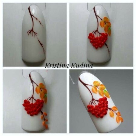 Осенний маникюр пошагово