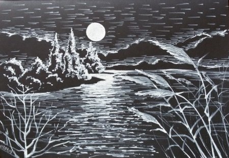 Северное сияние процарапывание