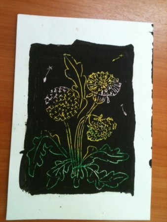 Рисование граттаж