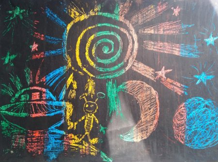 Рисование в стиле граттаж