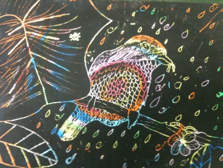 Граттаж Тукан