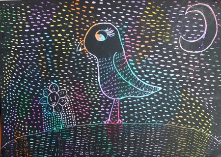 Техника граттаж