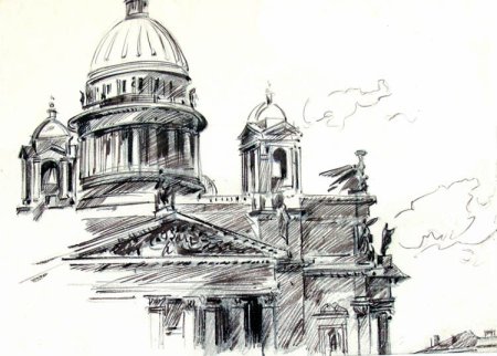 Исакиевский собор набросок