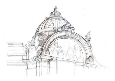 Набросок архитектурного сооружения