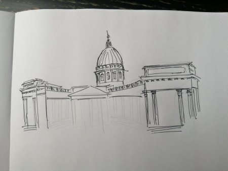 Казанский собор набросок