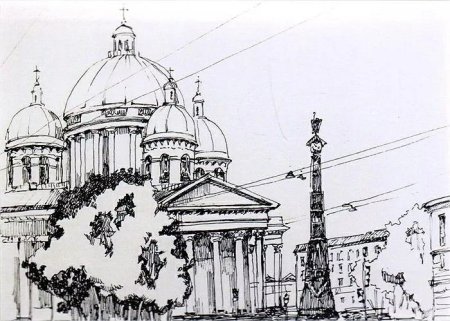 Зарисовки Троицкий собор СПБ