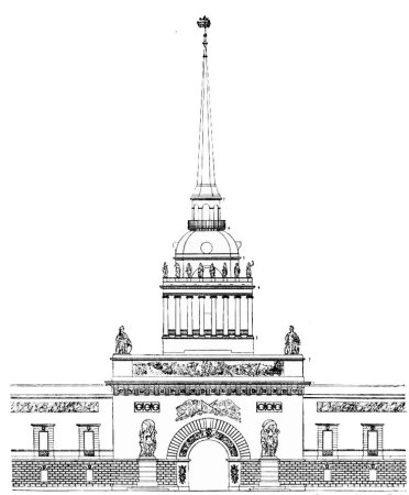 Здание Адмиралтейства в Санкт-Петербурге чертежи