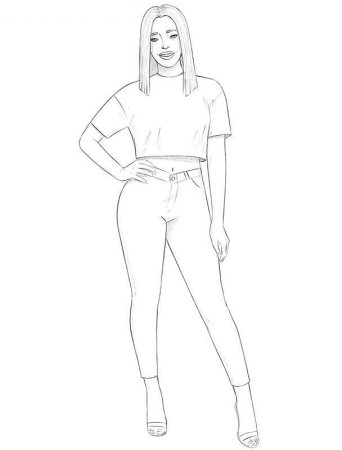 Поэтапное рисование девушки в полный рост