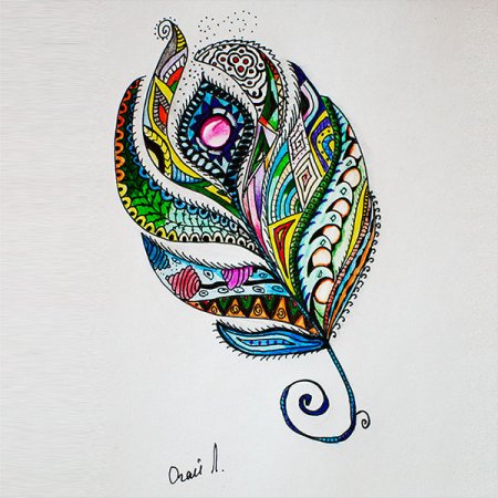 Рисунки линерами цветными