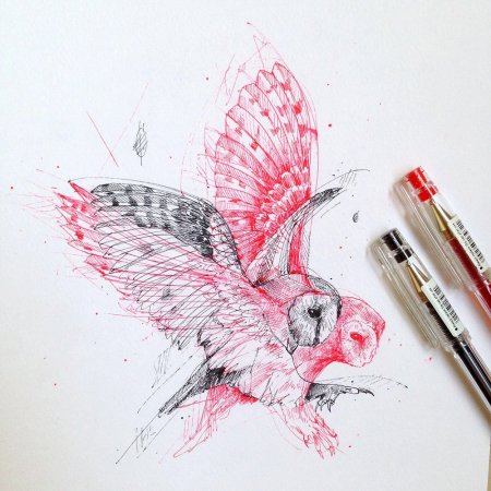 Рисование гелевой ручкой