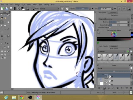 Уроки рисования в Krita