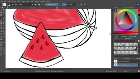 Krita 4.4.5 линейка