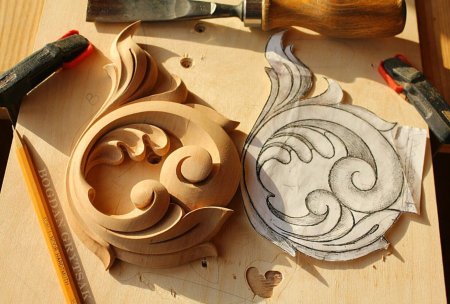 Резьба по дереву завитки