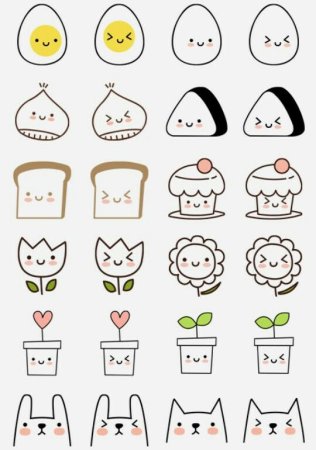 Лёгкие Стикеры для срисовки