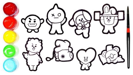 Раскраски для бумажных сюрпризов