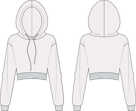Эскиз толстовки с капюшоном