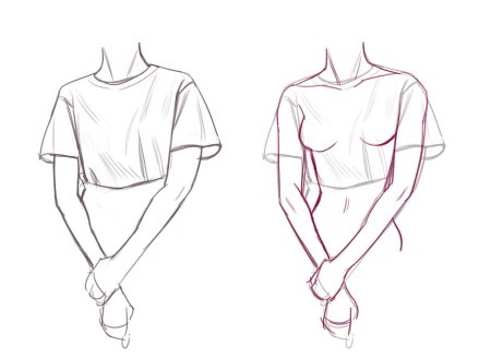 Складки на футболке референсы