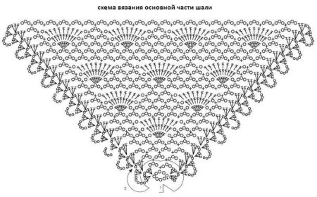 Схема вязания крючком косынки для женщин