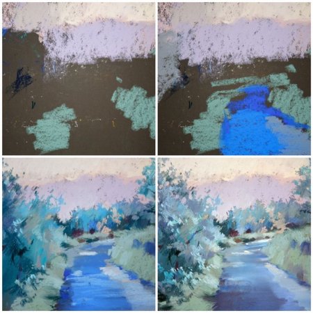 Уроки рисования пастелью пейзаж