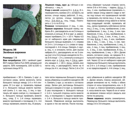 Вязание варежек спицами для женщин с описанием и схемами бесплатно