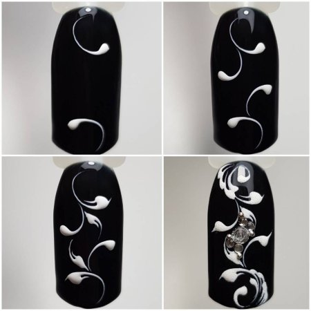 Простые вензеля на ногтях