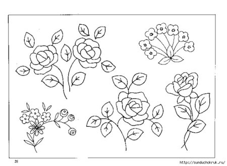 Узоры для вышивки тамбурным швом