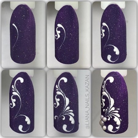 Маникюр с вензелями