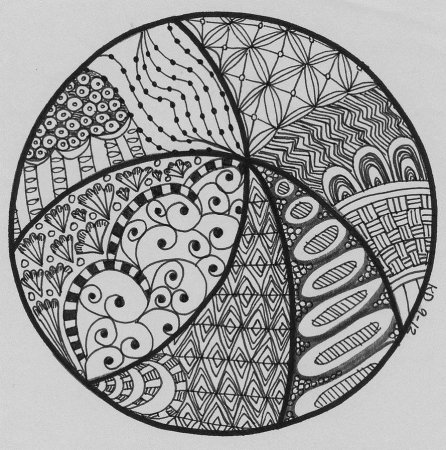 Зентангл грибы