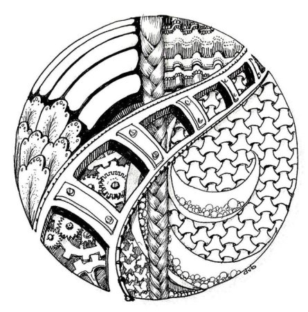 Зентангл круглый