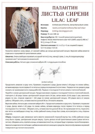 Вязание спицами палантина ажурного схемы