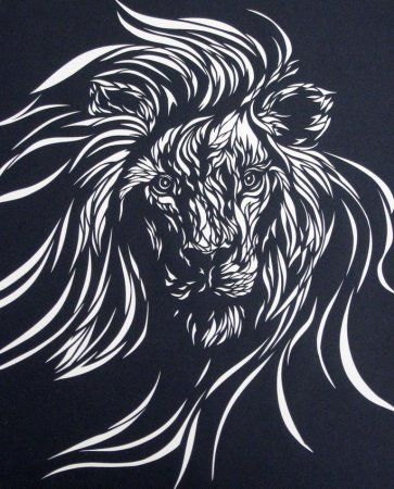 Граттаж Лев