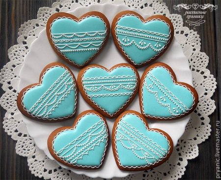 Пряники в виде сердца