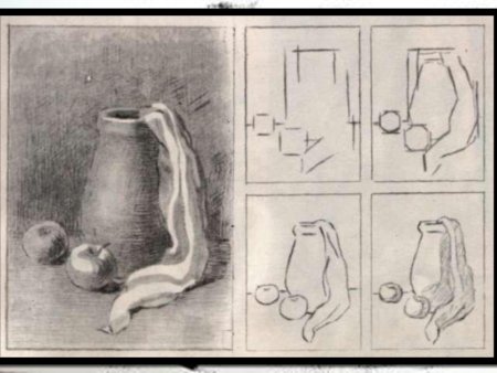 Последовательное рисование натюрморта