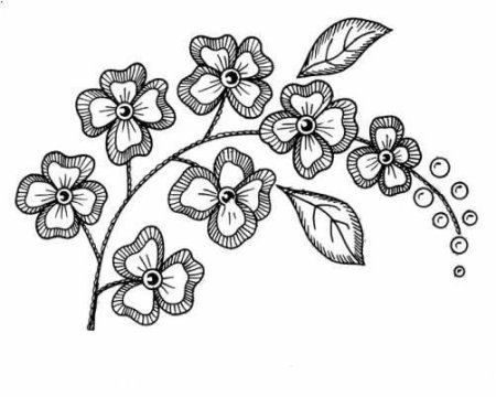 Рисунок для вышивки гладью для начинающих цветы (49 фото)